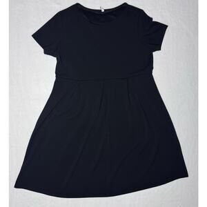 Black Casual Short Sleeve 3XL Dress